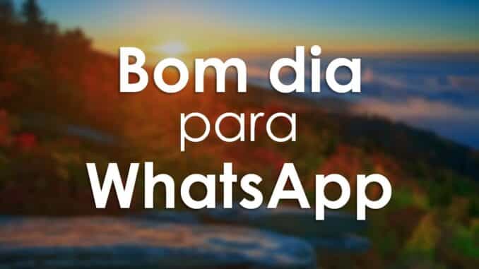 Que não gosta de uma mensagem de bom dia para whatsapp???